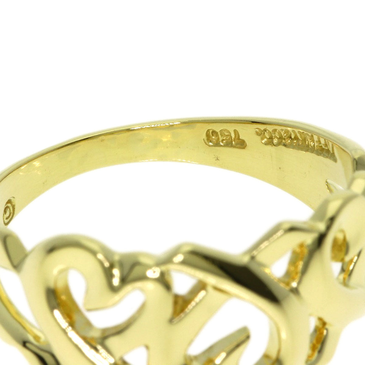 TIFFANY&Co. Triple rubbing heart Ring K18 Yellow Gold Ladies [Used]