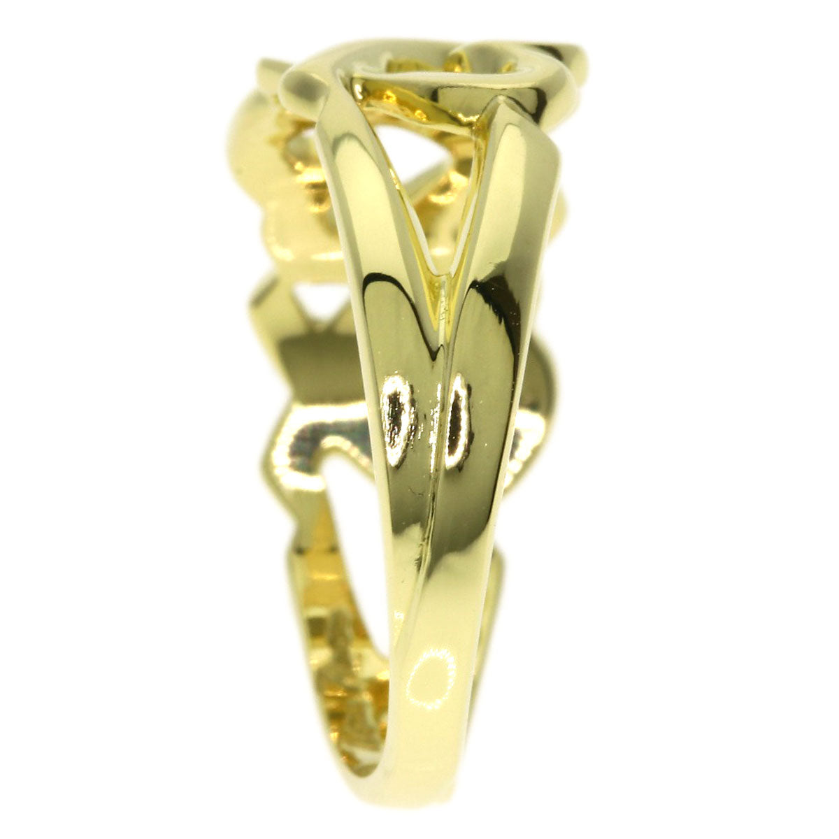 TIFFANY&Co. Triple rubbing heart Ring K18 Yellow Gold Ladies [Used]