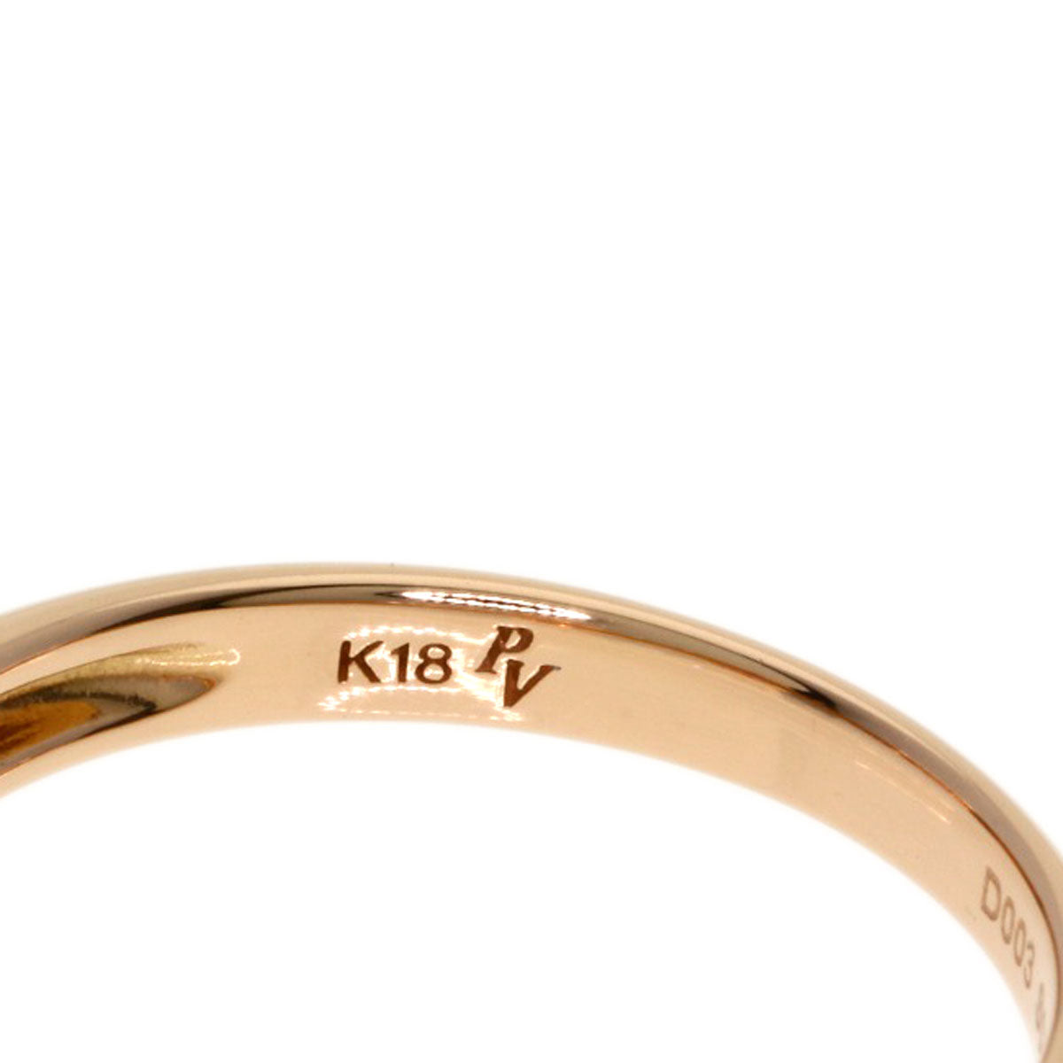 Ponte Vecchio Ribbon Diamond Pink Sapphire Ring K18 Pink Gold Ladies [Used]