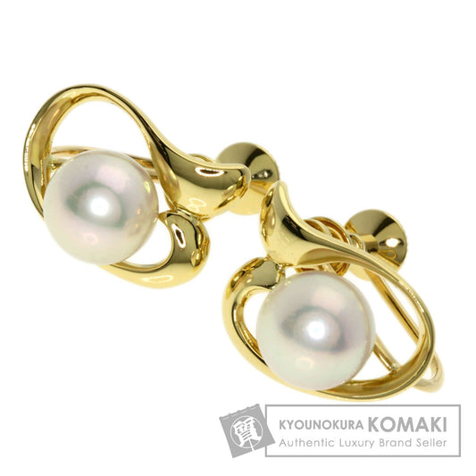 MIKIMOTO Pearl Pearl Earring K18 Yellow Gold Ladies [Used]