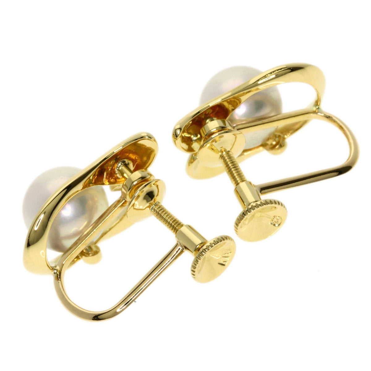 MIKIMOTO Pearl Pearl Earring K18 Yellow Gold Ladies [Used]
