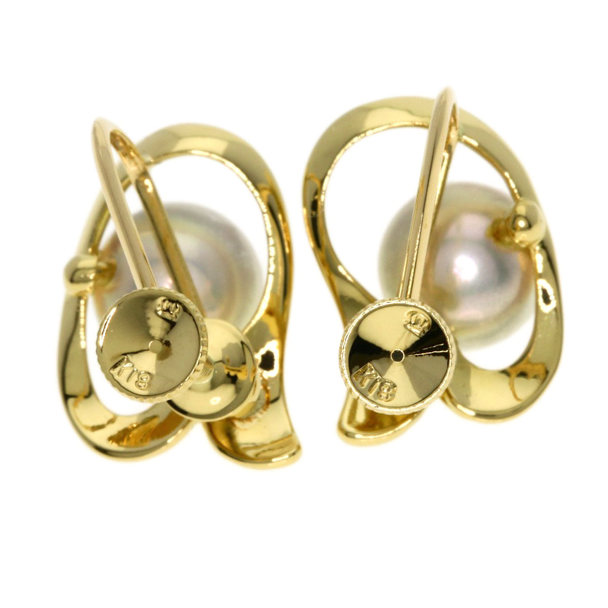 MIKIMOTO Pearl Pearl Earring K18 Yellow Gold Ladies [Used]
