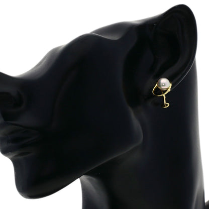MIKIMOTO Pearl Pearl Earring K18 Yellow Gold Ladies [Used]