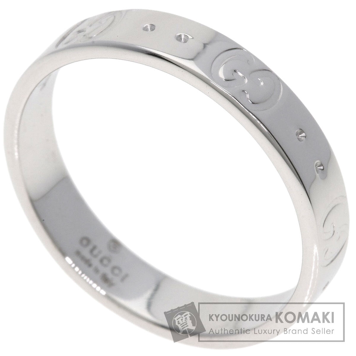 GUCCI Icon Ring #17 Ring K18 White Gold Ladies [Used]