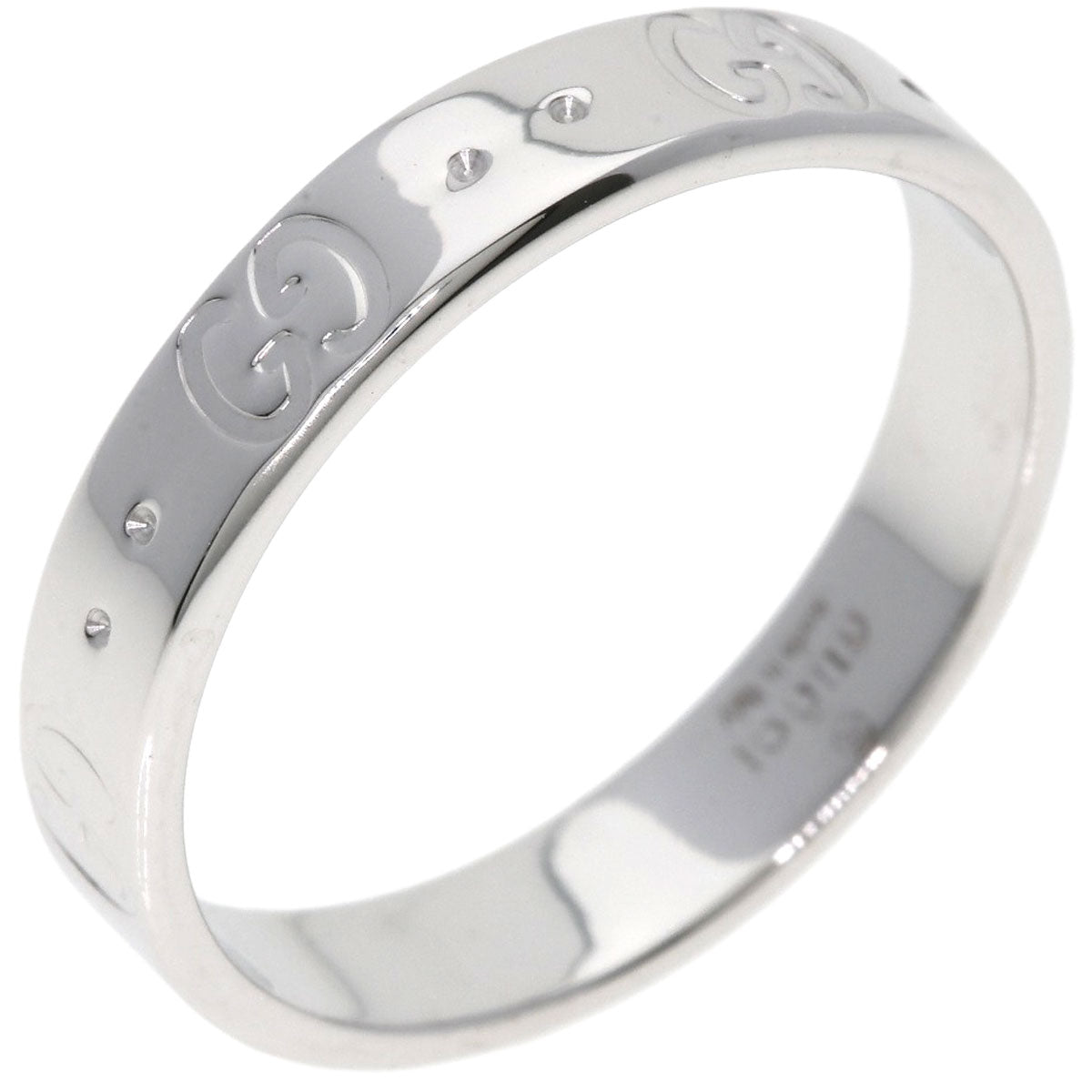 GUCCI Icon Ring #17 Ring K18 White Gold Ladies [Used]