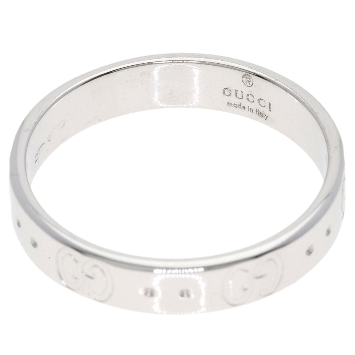 GUCCI Icon Ring #17 Ring K18 White Gold Ladies [Used]