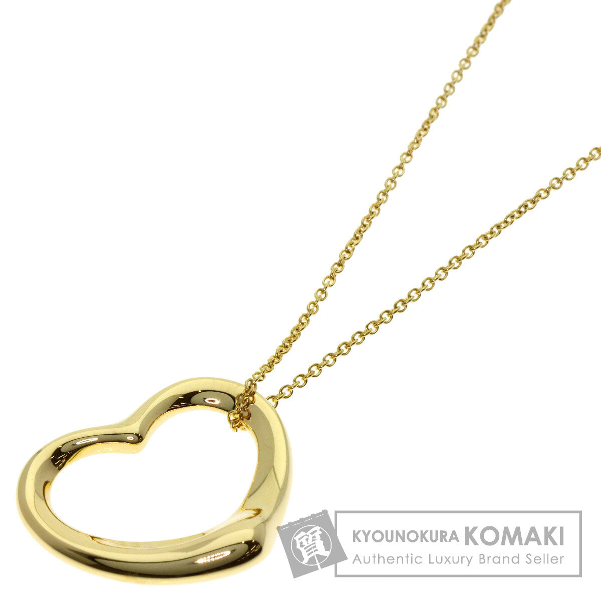 TIFFANY&Co. Open heart Necklace K18 Yellow Gold Ladies [Used]