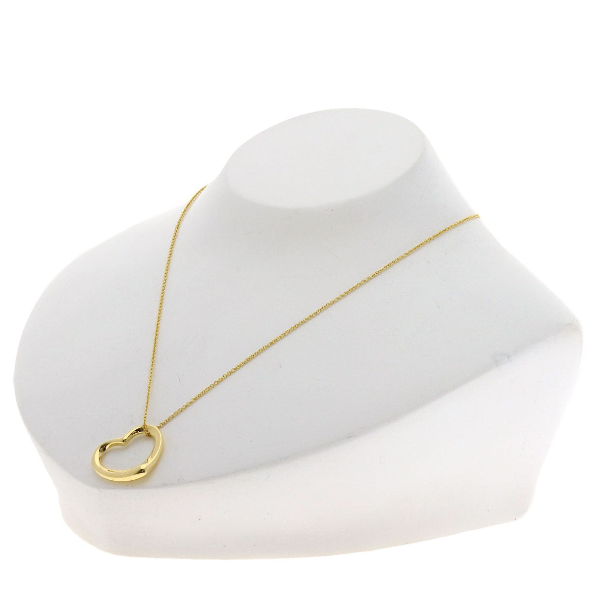 TIFFANY&Co. Open heart Necklace K18 Yellow Gold Ladies [Used]