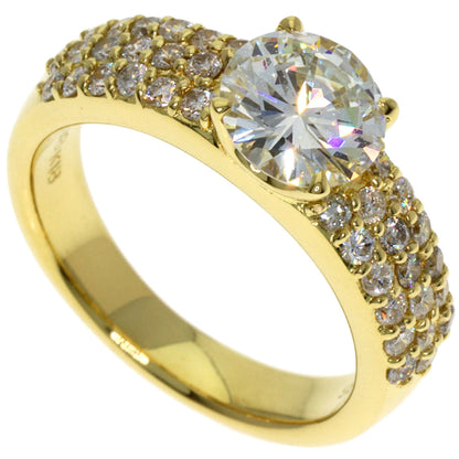 1.018ct Diamond Ring K18 Yellow Gold 6g　Ladies