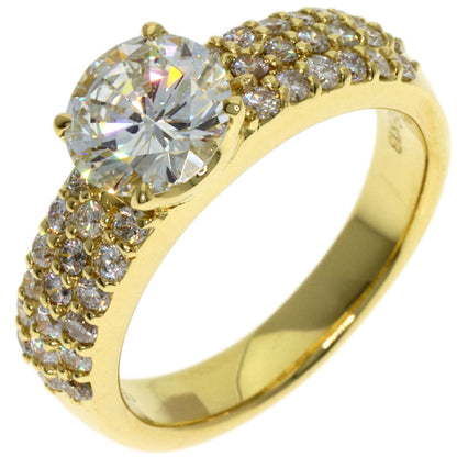 1.018ct Diamond Ring K18 Yellow Gold 6g　Ladies