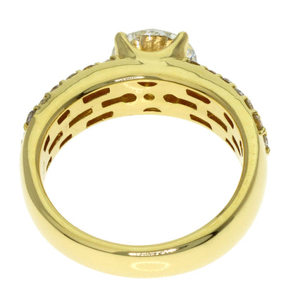 1.018ct Diamond Ring K18 Yellow Gold 6g　Ladies