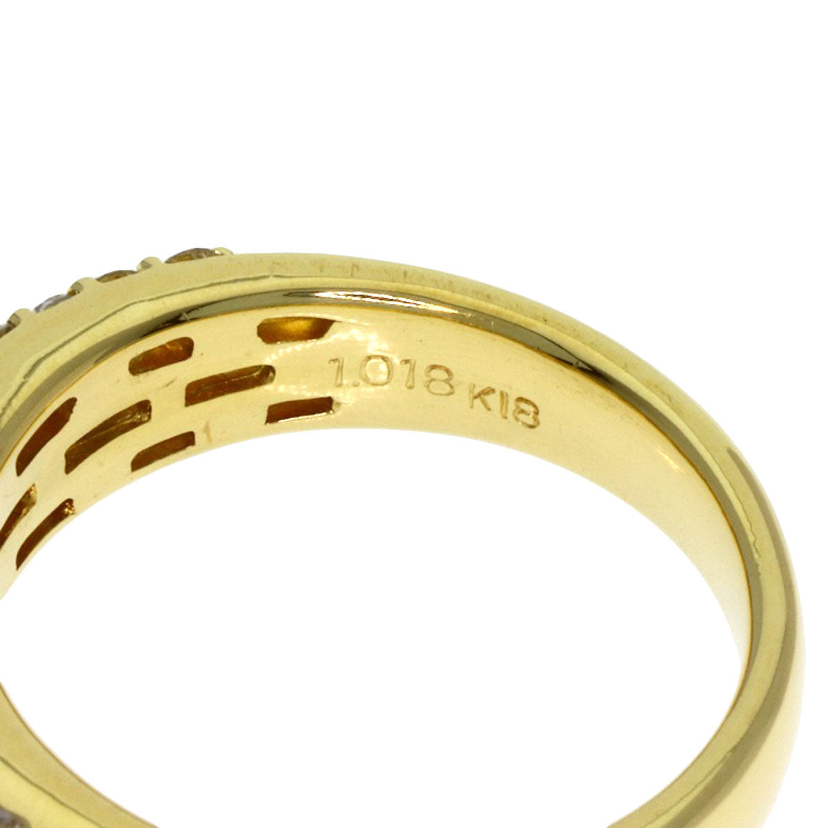 1.018ct Diamond Ring K18 Yellow Gold 6g　Ladies
