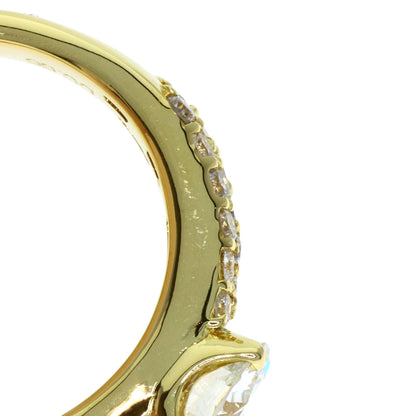 1.018ct Diamond Ring K18 Yellow Gold 6g　Ladies