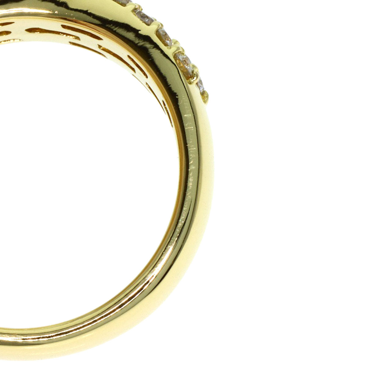 1.018ct Diamond Ring K18 Yellow Gold 6g　Ladies