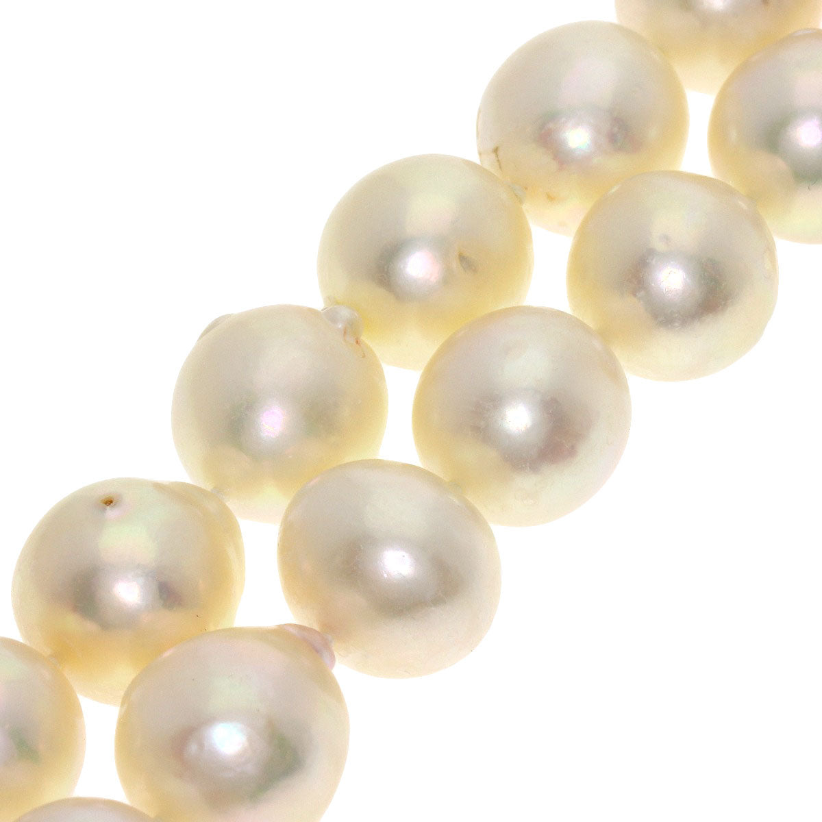Pearl Pearl Diamond Necklace K18 Yellow Gold 78.6g　Ladies