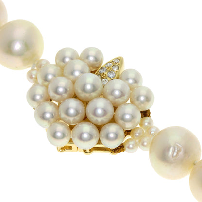 Pearl Pearl Diamond Necklace K18 Yellow Gold 78.6g　Ladies