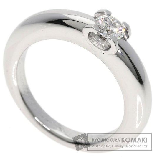 CARTIER C de Cartier Diamond #53 Ring K18 White Gold Ladies [Used]
