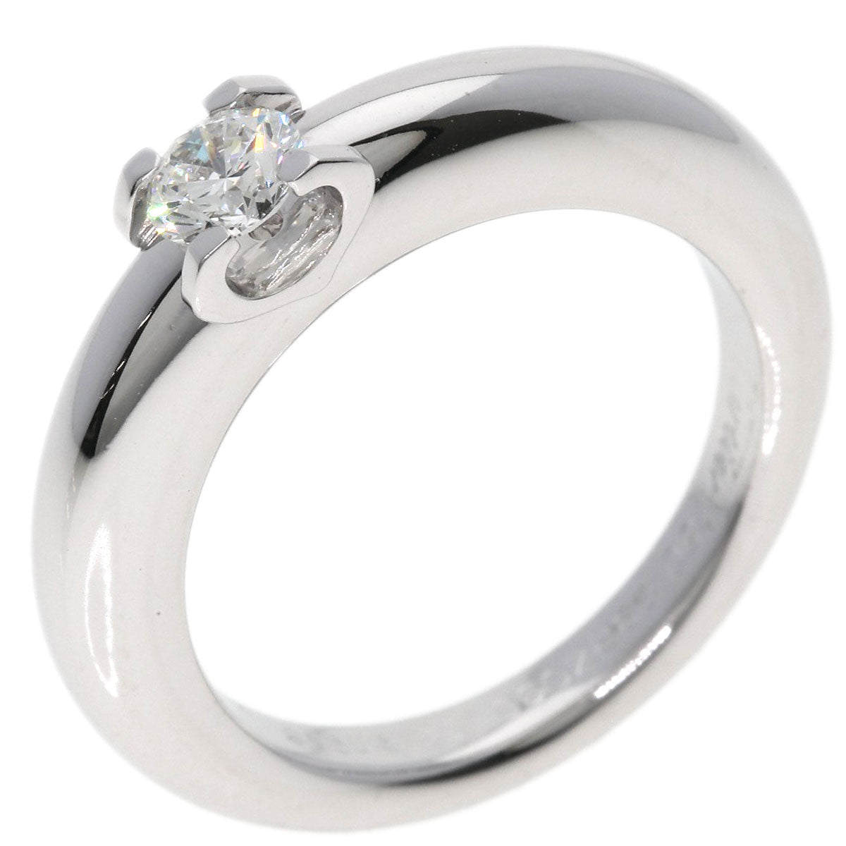 CARTIER C de Cartier Diamond #53 Ring K18 White Gold Ladies [Used]