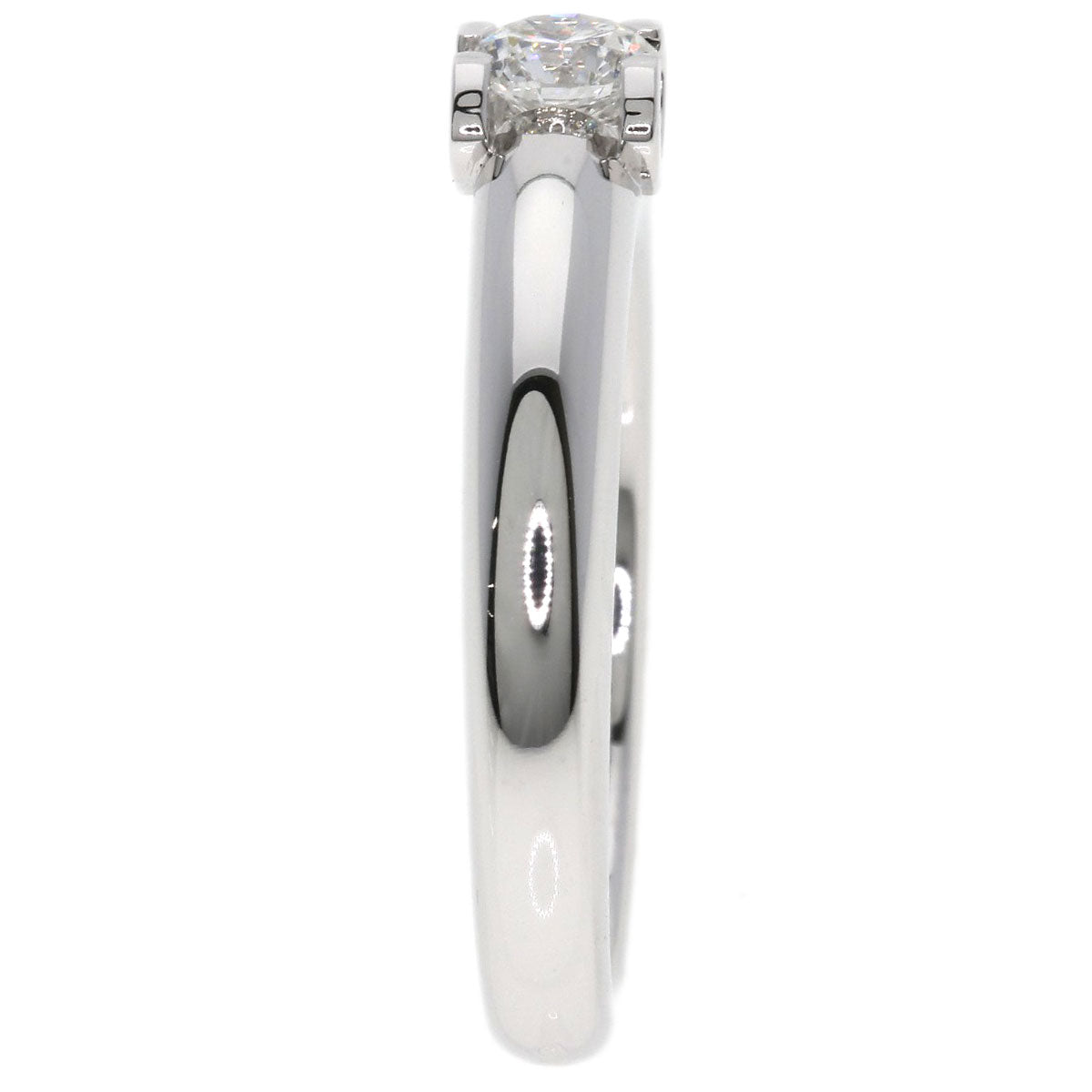 CARTIER C de Cartier Diamond #53 Ring K18 White Gold Ladies [Used]