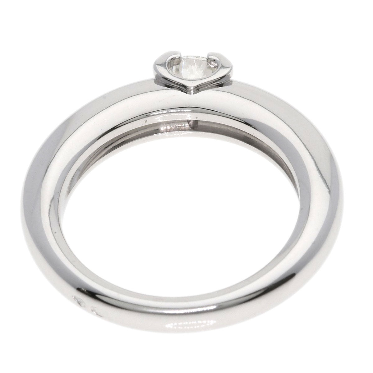 CARTIER C de Cartier Diamond #53 Ring K18 White Gold Ladies [Used]