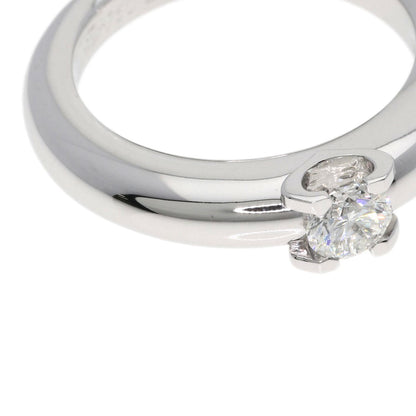 CARTIER C de Cartier Diamond #53 Ring K18 White Gold Ladies [Used]