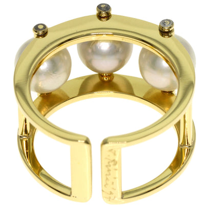 James Riviere Pearl Pearl Ring K18 Yellow Gold 7.7g　Ladies