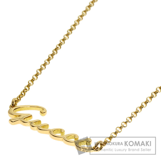 GUCCI logo Necklace K18 Yellow Gold Ladies [Used]