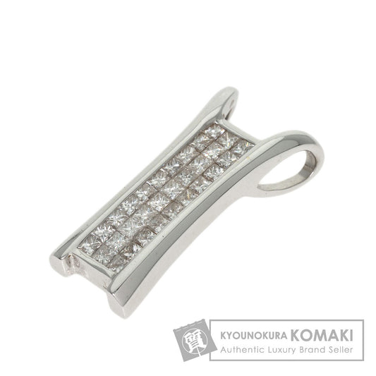 1ct Diamond Pendant top K18 White Gold 3.5g　Ladies