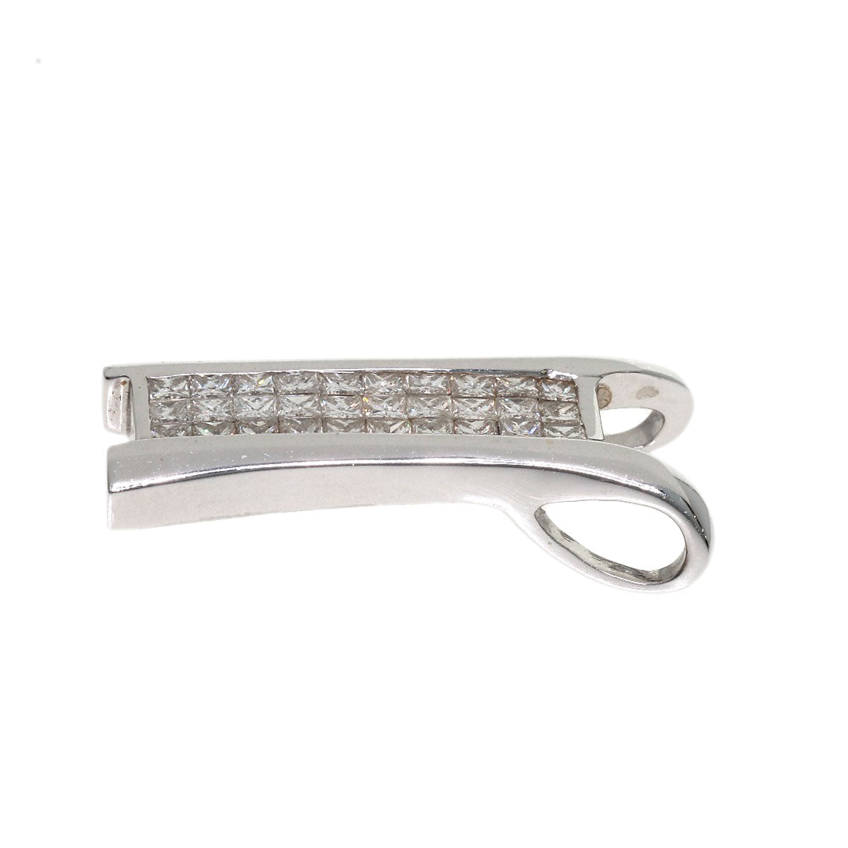 1ct Diamond Pendant top K18 White Gold 3.5g　Ladies