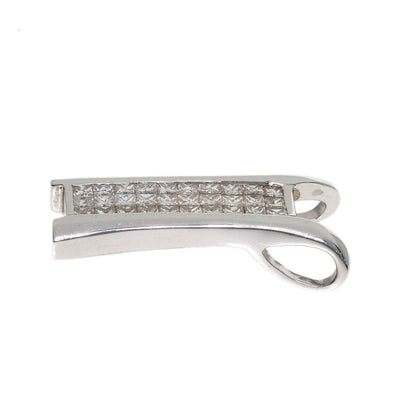 1ct Diamond Pendant top K18 White Gold 3.5g　Ladies