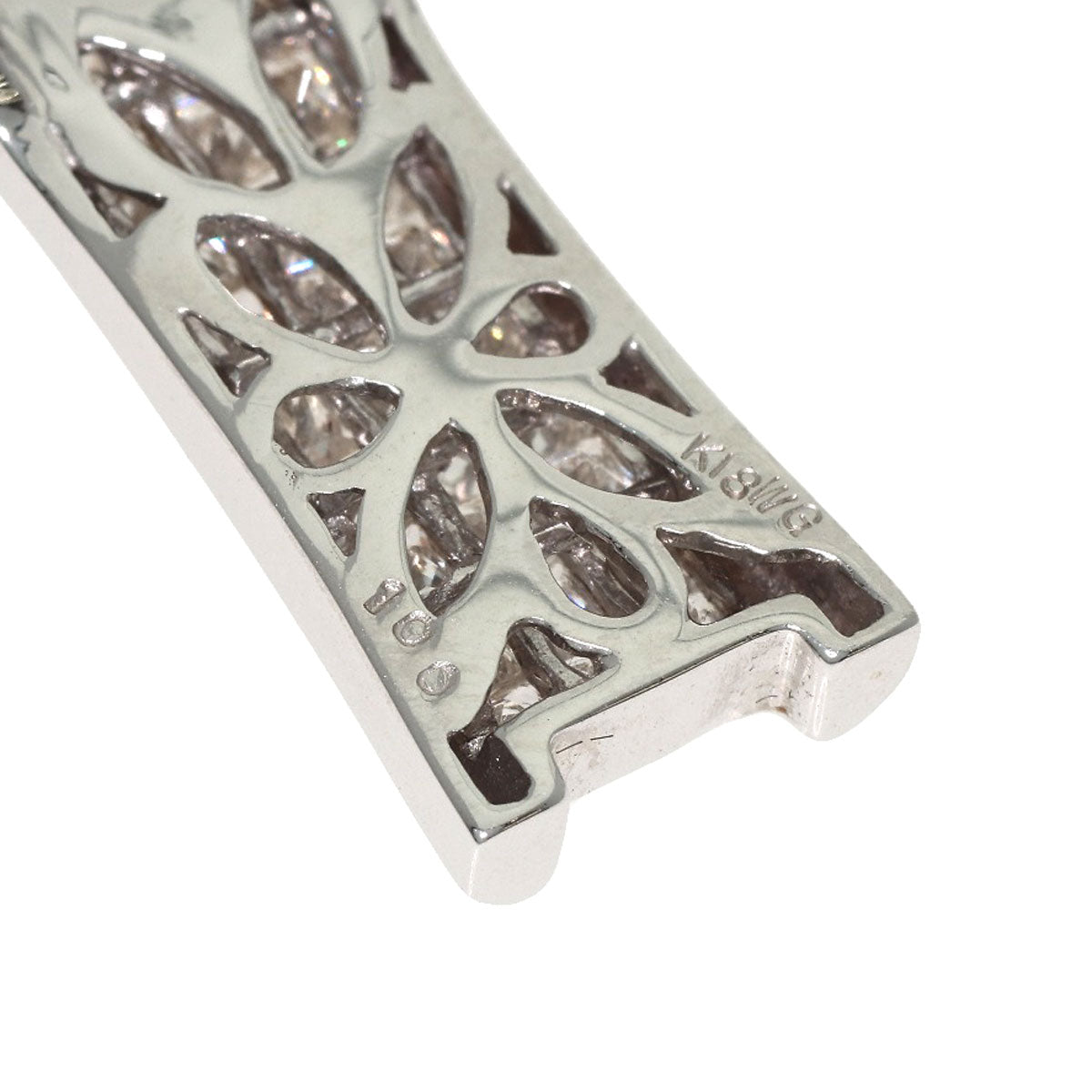 1ct Diamond Pendant top K18 White Gold 3.5g　Ladies