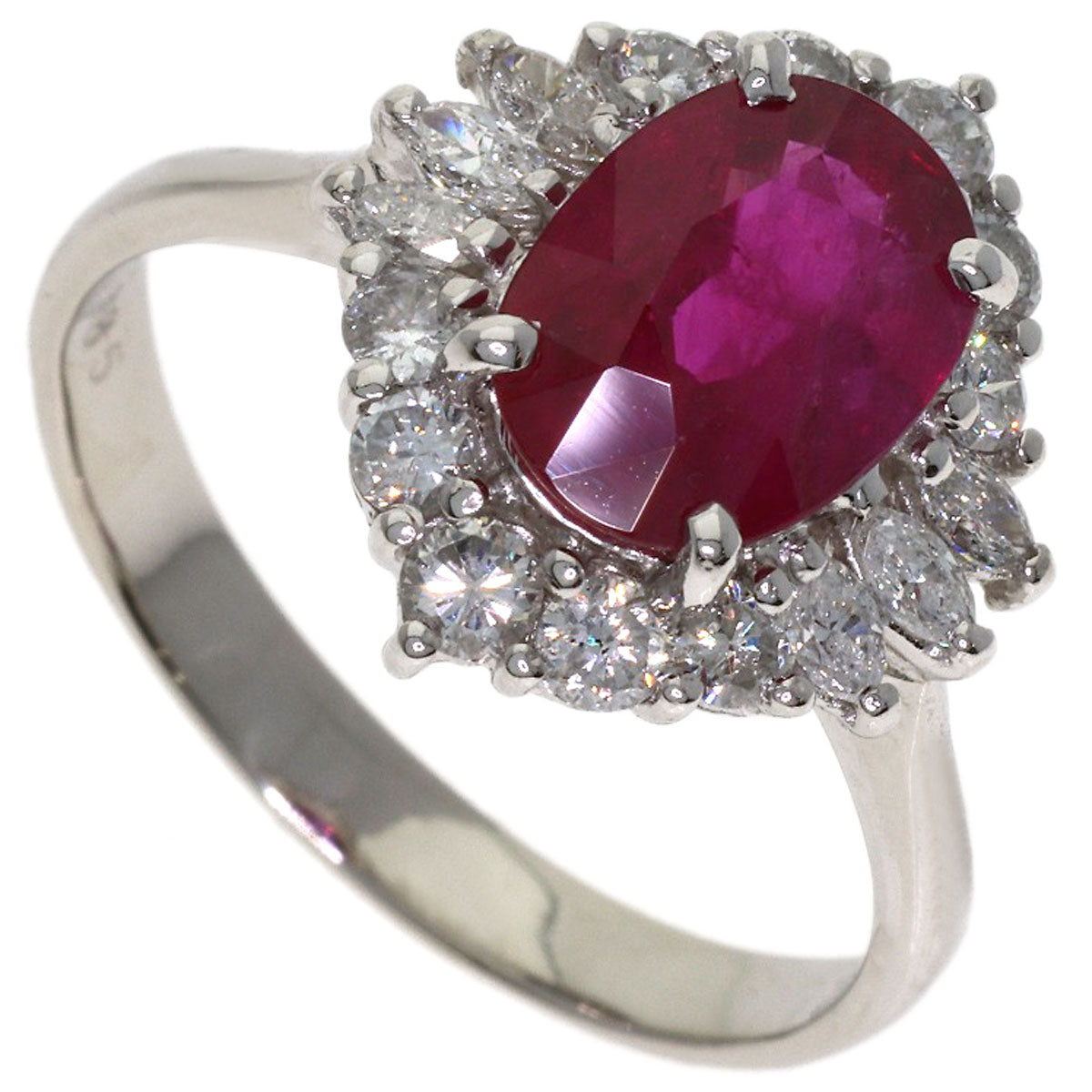 2.68ct Ruby Diamond Ring Platinum PT900 7.2g　Ladies