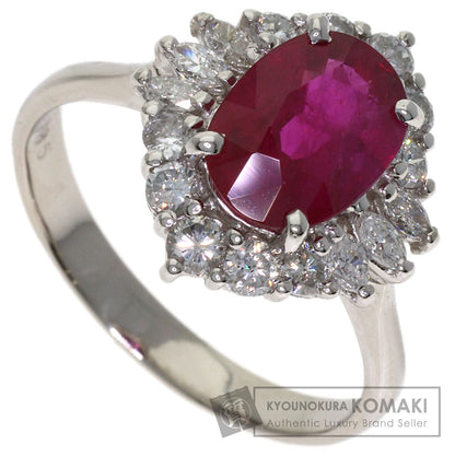2.68ct Ruby Diamond Ring Platinum PT900 7.2g　Ladies