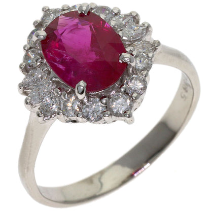 2.68ct Ruby Diamond Ring Platinum PT900 7.2g　Ladies