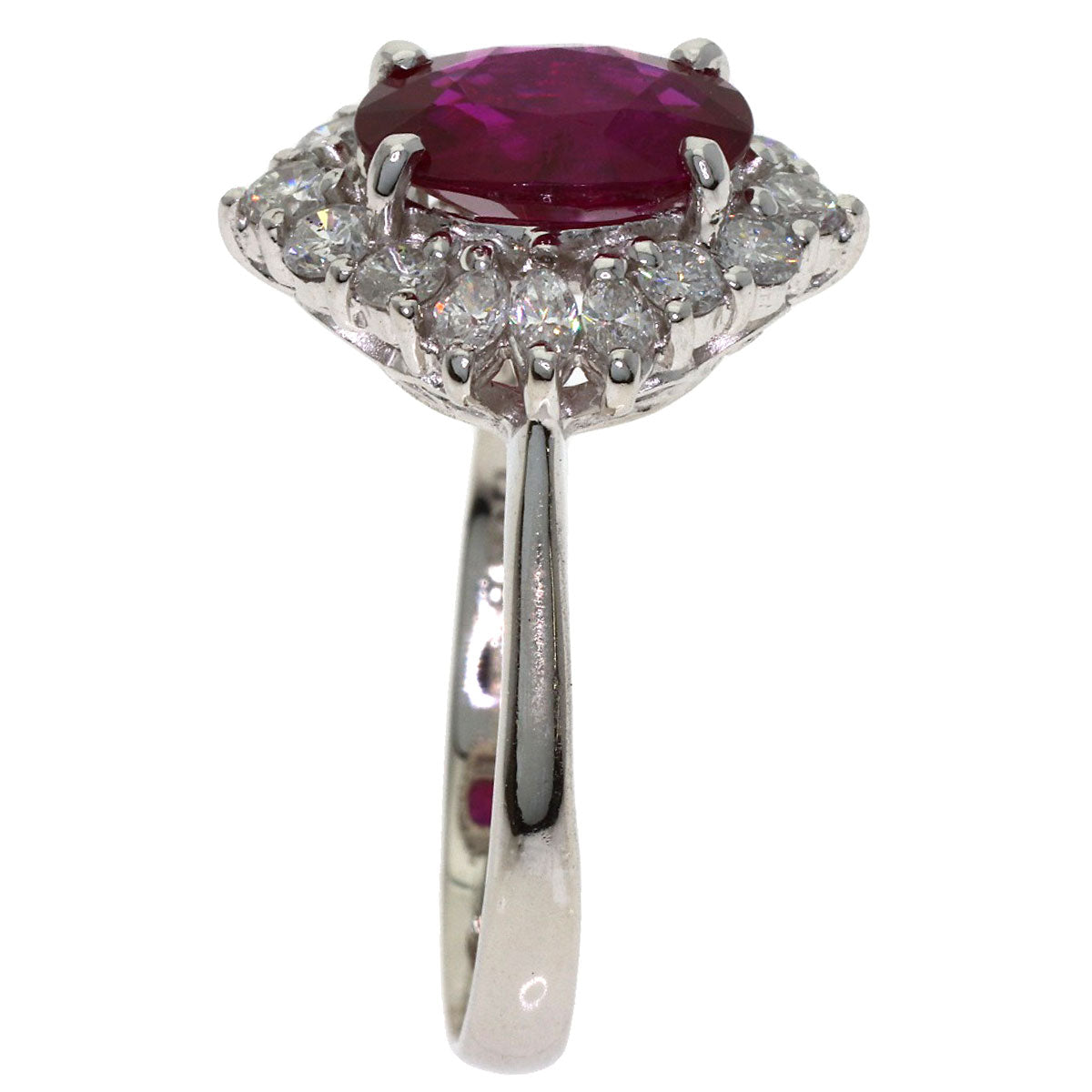 2.68ct Ruby Diamond Ring Platinum PT900 7.2g　Ladies