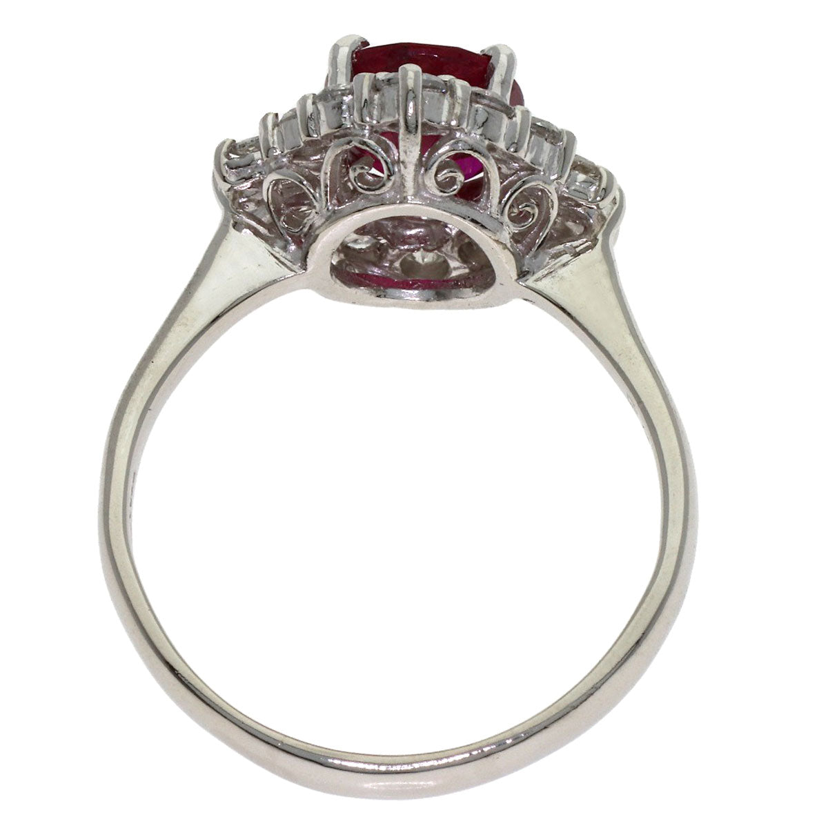2.68ct Ruby Diamond Ring Platinum PT900 7.2g　Ladies