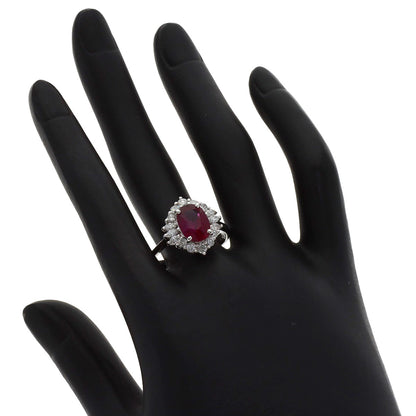 2.68ct Ruby Diamond Ring Platinum PT900 7.2g　Ladies