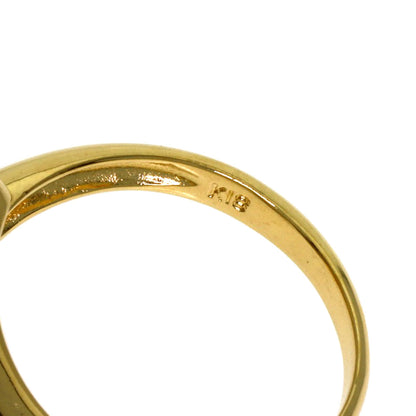 Pearl Pearl Diamond Ring K18 Yellow Gold 3.7g　Ladies