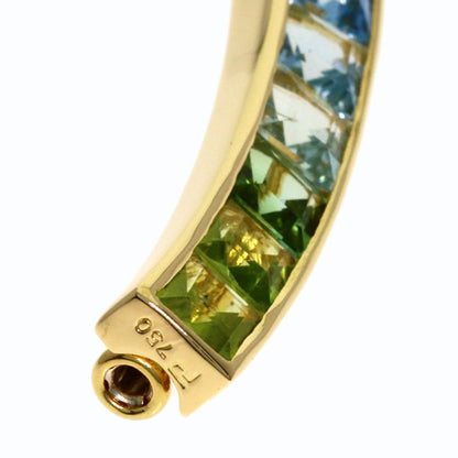 POLA Colored gemstone diamond 2-piece set Brooch K18 Yellow Gold Ladies [Used]
