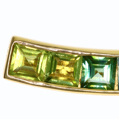 POLA Colored gemstone diamond 2-piece set Brooch K18 Yellow Gold Ladies [Used]