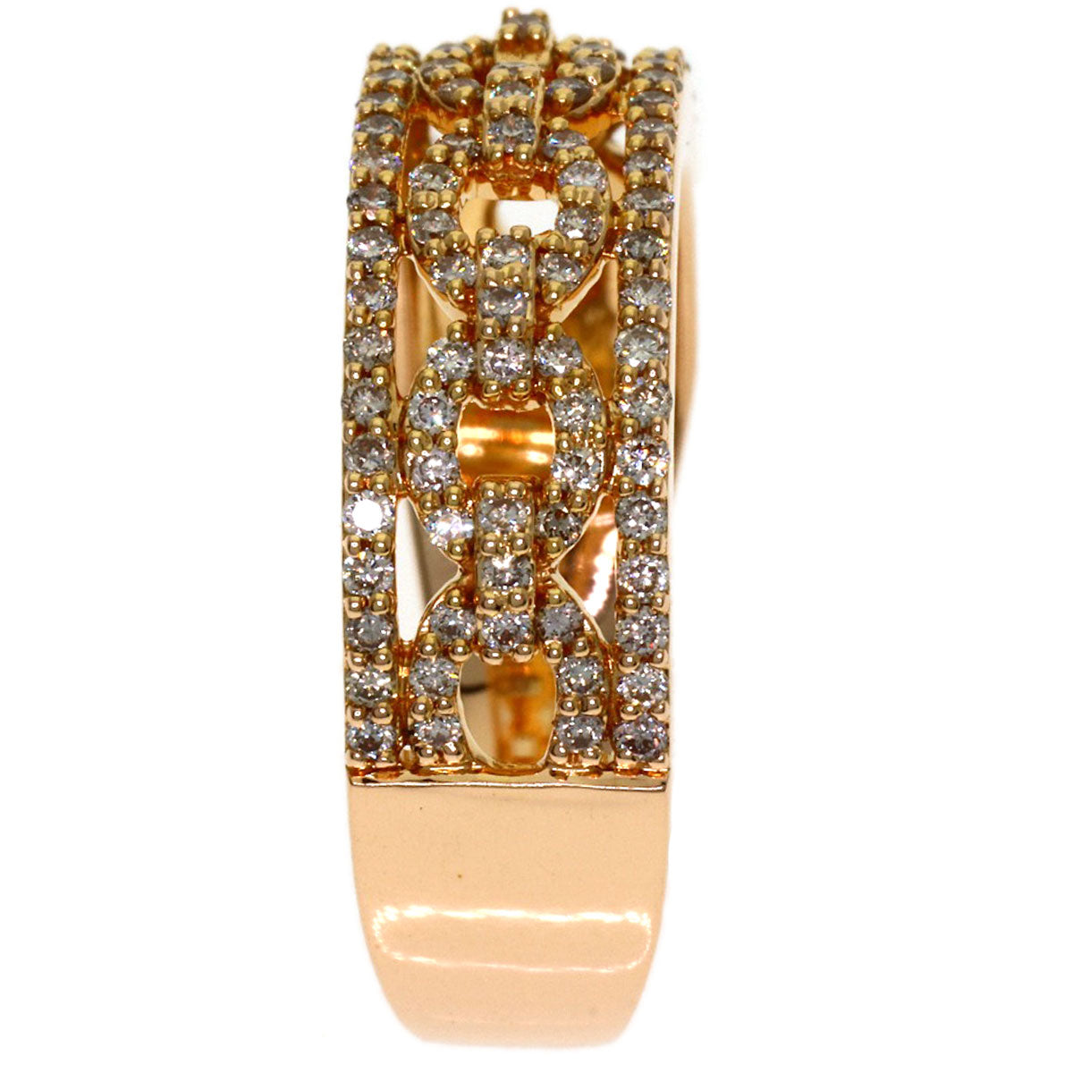 0.5ct Diamond Ring K18 Pink Gold 5.4g　Ladies