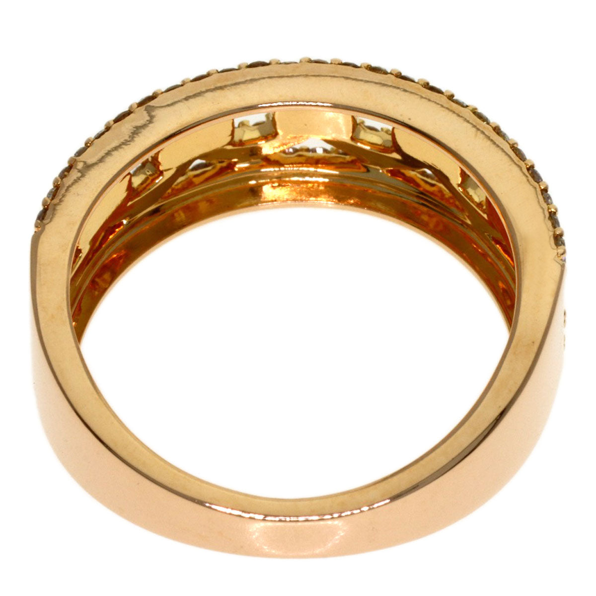 0.5ct Diamond Ring K18 Pink Gold 5.4g　Ladies