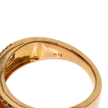 0.5ct Diamond Ring K18 Pink Gold 5.4g　Ladies