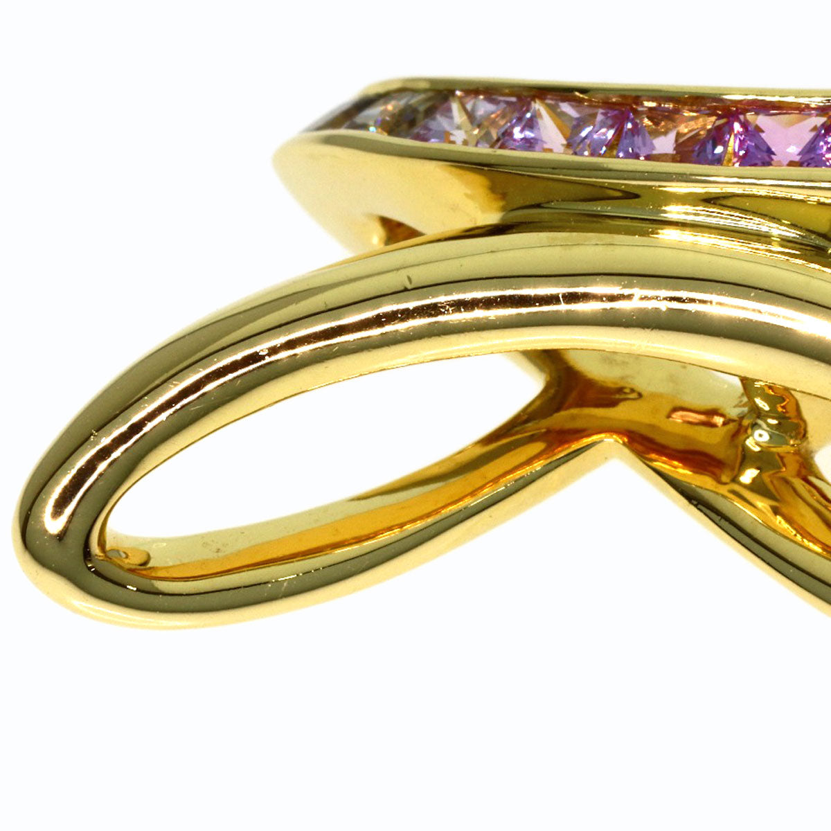 POLA Sapphire Diamond Pendant top K18 Yellow Gold Ladies [Used]