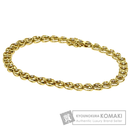 1ct Diamond Bracelet K18 Yellow Gold 9.8g　Ladies