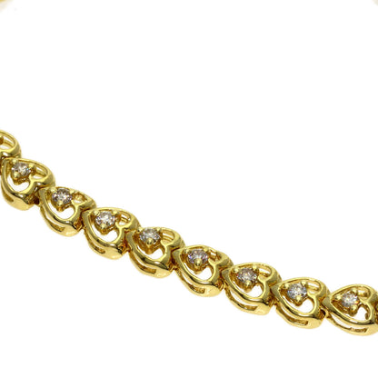 1ct Diamond Bracelet K18 Yellow Gold 9.8g　Ladies