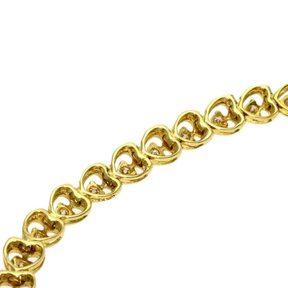 1ct Diamond Bracelet K18 Yellow Gold 9.8g　Ladies