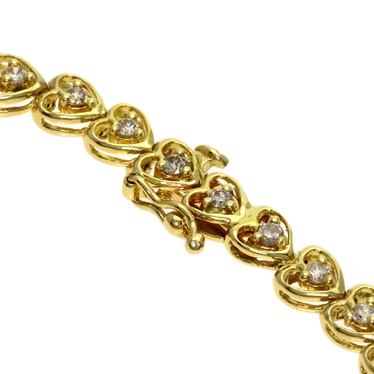 1ct Diamond Bracelet K18 Yellow Gold 9.8g　Ladies