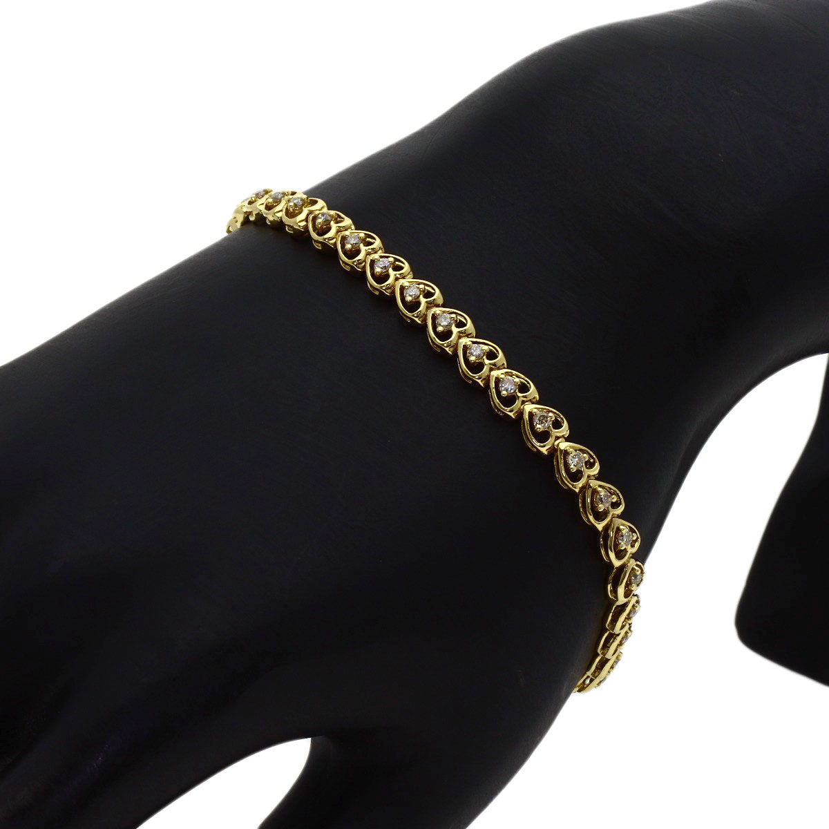 1ct Diamond Bracelet K18 Yellow Gold 9.8g　Ladies