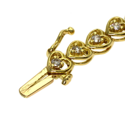 1ct Diamond Bracelet K18 Yellow Gold 9.8g　Ladies